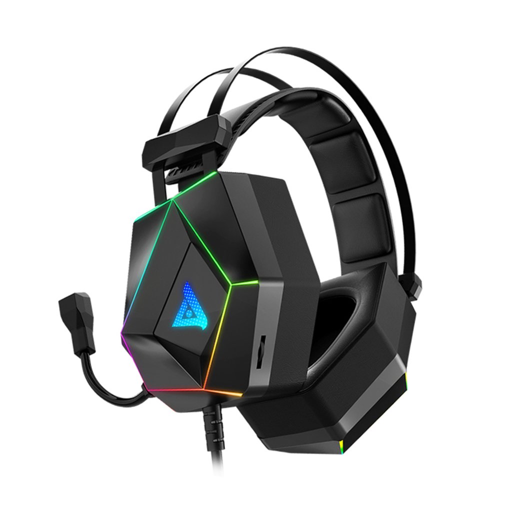 Auriculares para juegos de ordenador, cascos duraderos luminosos con cable para ordenador, Notebook, Internet café, e-sports