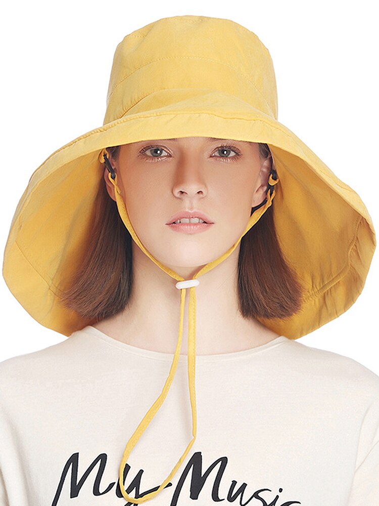 Zomer Zon Hoeden Dames Solid Plain Elegante Brede Rand Hoed Vrouwelijke Ronde Panama Beach Opvouwbare Brede Rand Cap Vrouwen