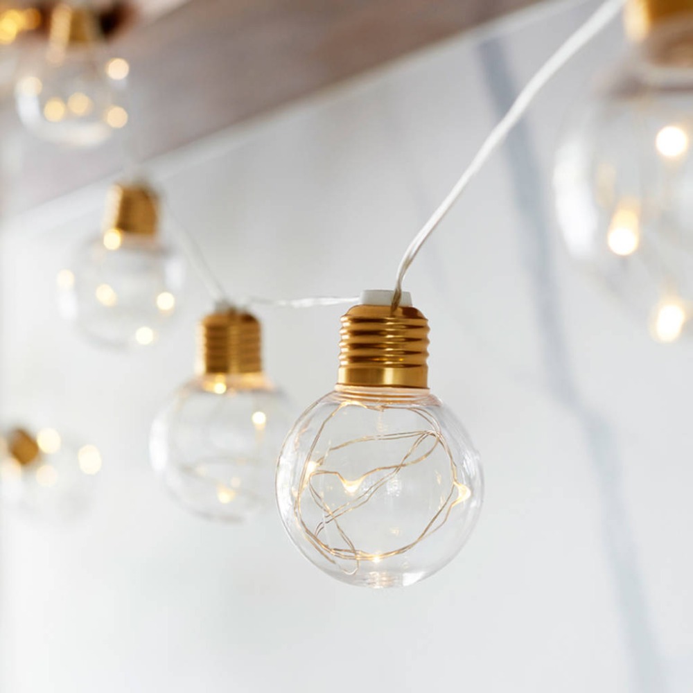 20 lampadine portato festone luci per feste ghirlanda corda fata luci per eventi di nozze luci giardino festa sbarra bistrò illuminazione arredamento