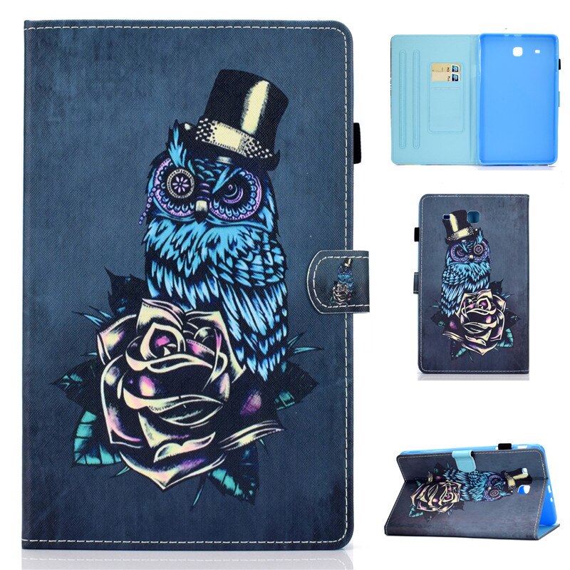 For Samsung Galaxy Tab E 9.6 inch SM T560 Case Monkey Cat Painted Tablet for Funda Samsung Galaxy Tab E T561 Cover Kids SM-T560