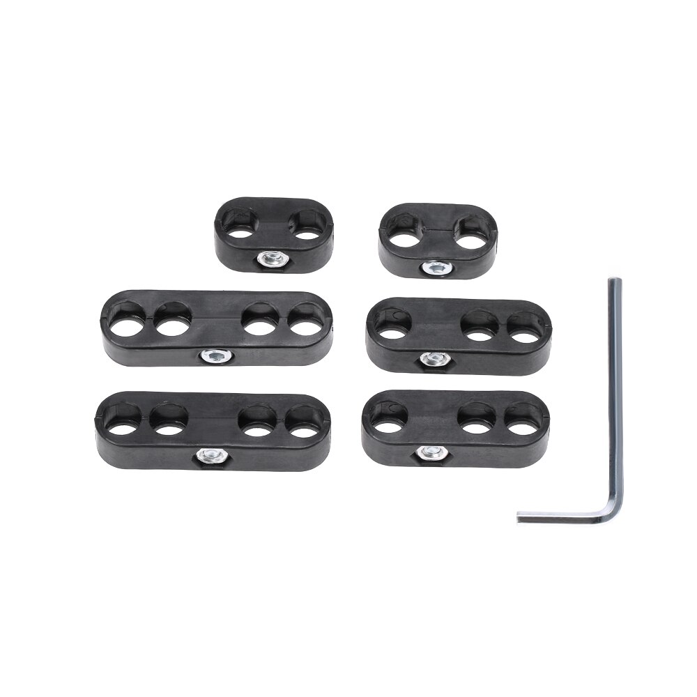 Automible Spark Plug Wire Separators Dividers Looms For Chevy Mopar 7mm 8mm: Black