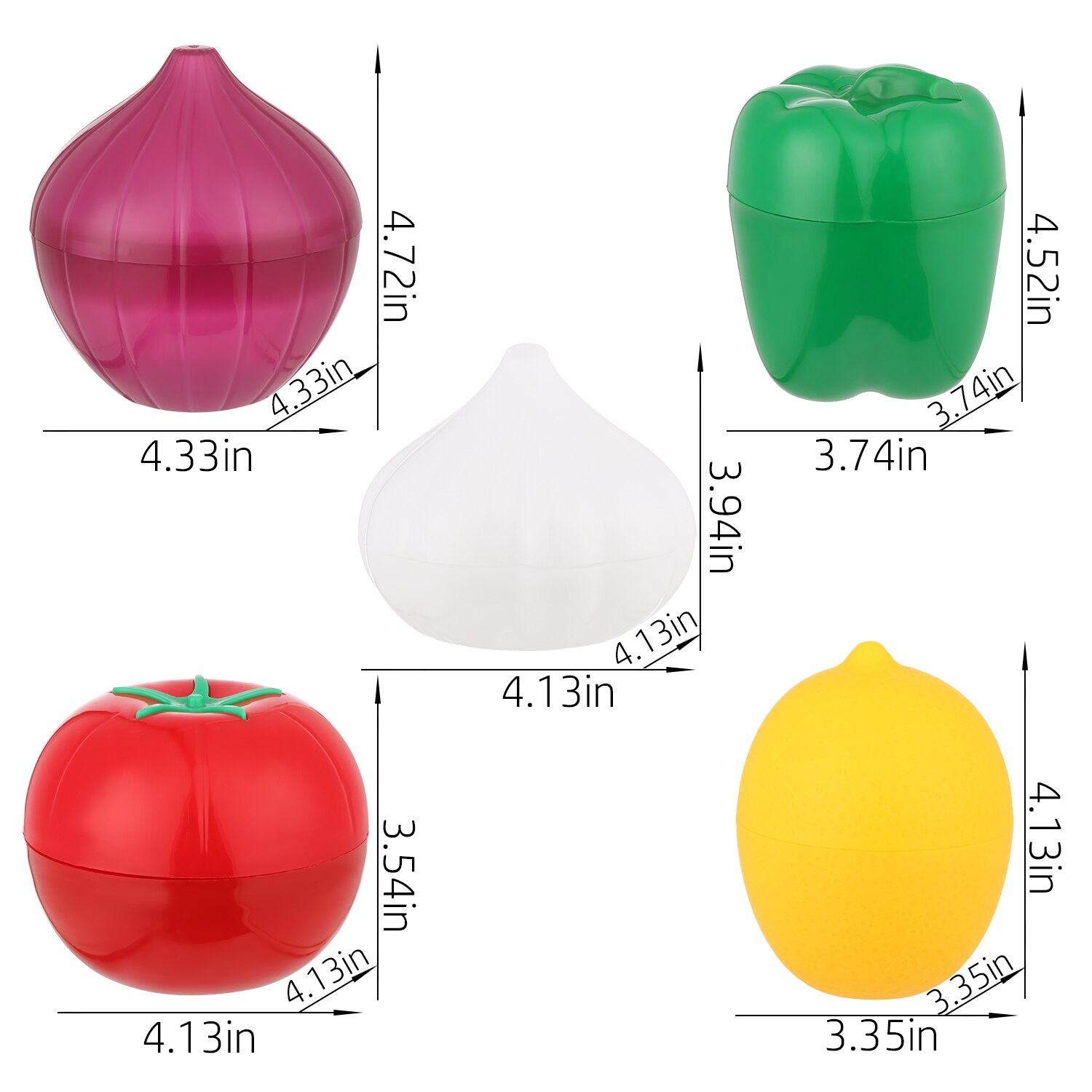 Boîte de rangement en PP pour oignon, tomate, ail, citron, poivre, étui de conservation, réfrigérateur de cuisine, organisateur de légumes: 6
