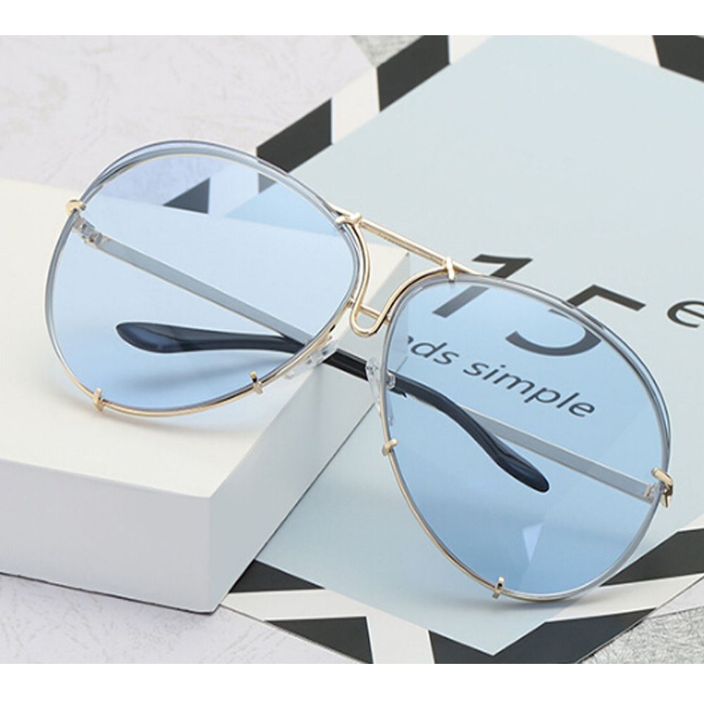 Oversized Cat Eye Zonnebril Vrouwen Zonnebril Flat Top Grote Vrouwelijke Brillen Frame Driver Bril Auto Accessoires: 3