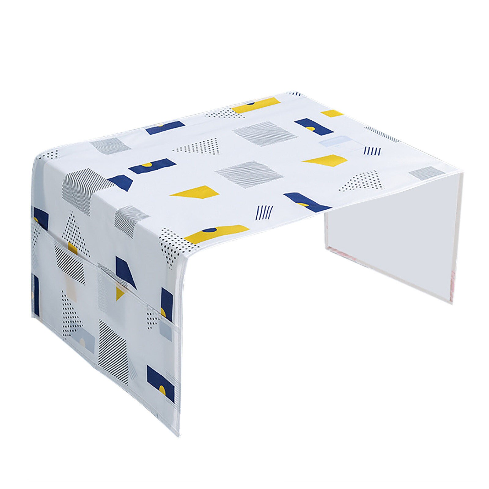 Cubiertas de horno microondas de dibujos animados, bolsillos dobles, cubiertas antipolvo, impermeables, a prueba de grasa, bolsa de almacenamiento, accesorios de cocina: E