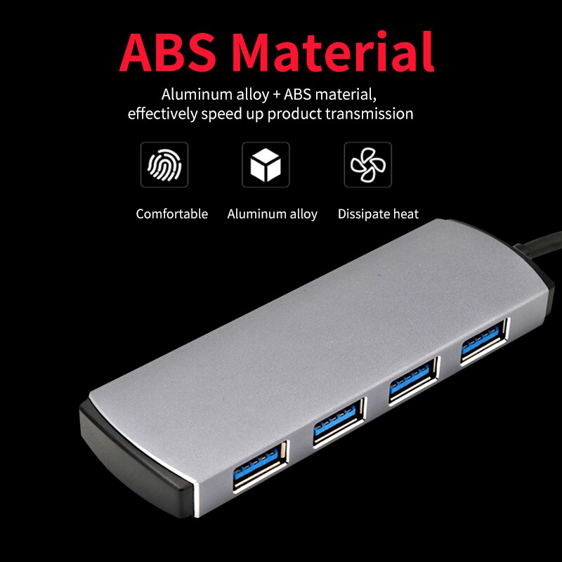 USB 3.0 hub 4 Port Converter High Speed Data Transmission Rate Support Multi USB Devices Splitter Expansion Plated Adapter