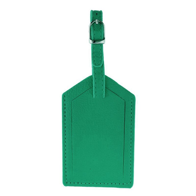 Etichetta per bagagli in pelle valigia da viaggio nome indirizzo ID etichetta per bagagli indirizzo indirizzo etichette per imbarco portatili accessori da viaggio: verde