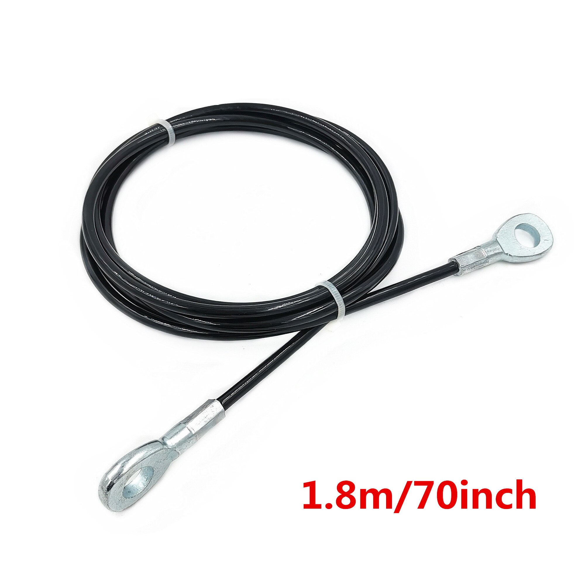 1.4M-5M Gym Cable Wire Rope Heavy Duty Steel Replacement Parts for Home Gym Fitness Cable Pulley Accessories Dia 5mm: black