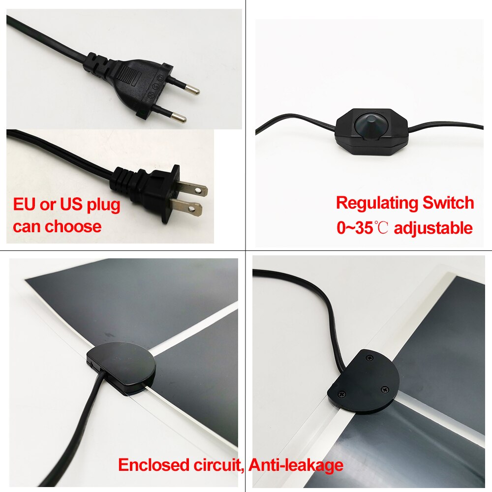 110V 220V Reptilien Inkubator Warme matt 5-45W Haustier Heizung Pad Decke Einstellbare Thermostat Temperatur Regler