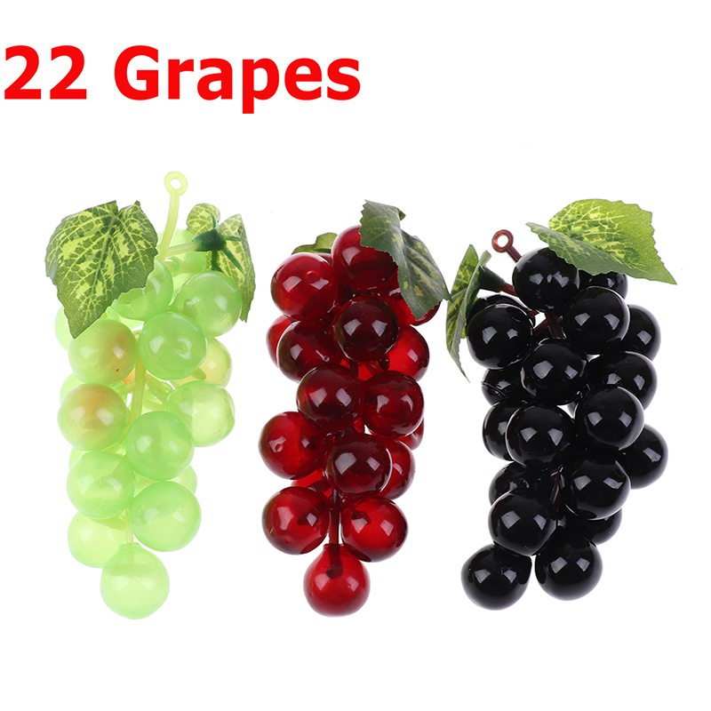1pcs Real Touch Artificial Fruit Grapes Plastic Home Garden Wedding Party Decoration