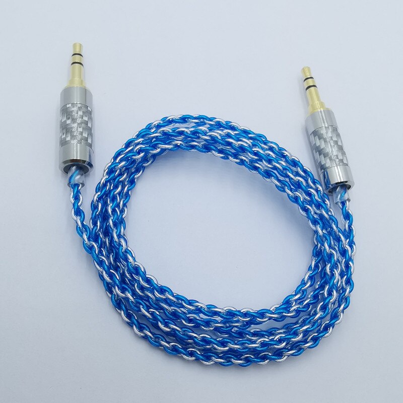 RY-A08 Silber überzug Kabel Kabel 3,5mm Jack Lautsprecher Kabel für J BL Kopfhörer Auto X iaomi ich phone7 O neplus 5t AUX Cord