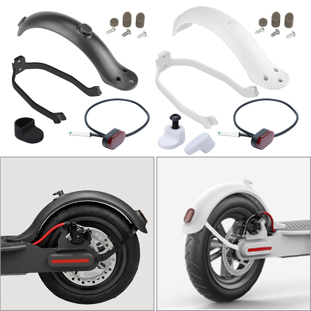 Guardabarros trasero para patinete eléctrico, juego completo de accesorios para Scooter Xiaomi M365, soporte de luz trasera