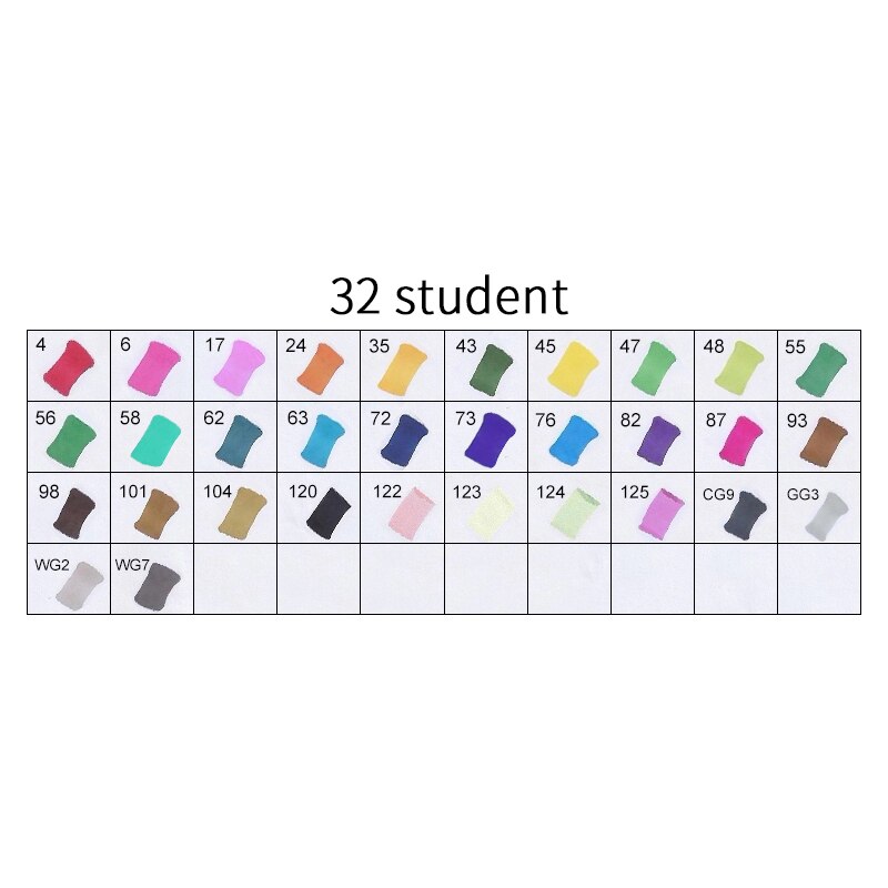 TOUCHFIVE 32 Kleuren Dual Head Art Markers Pen Vet... – Grandado