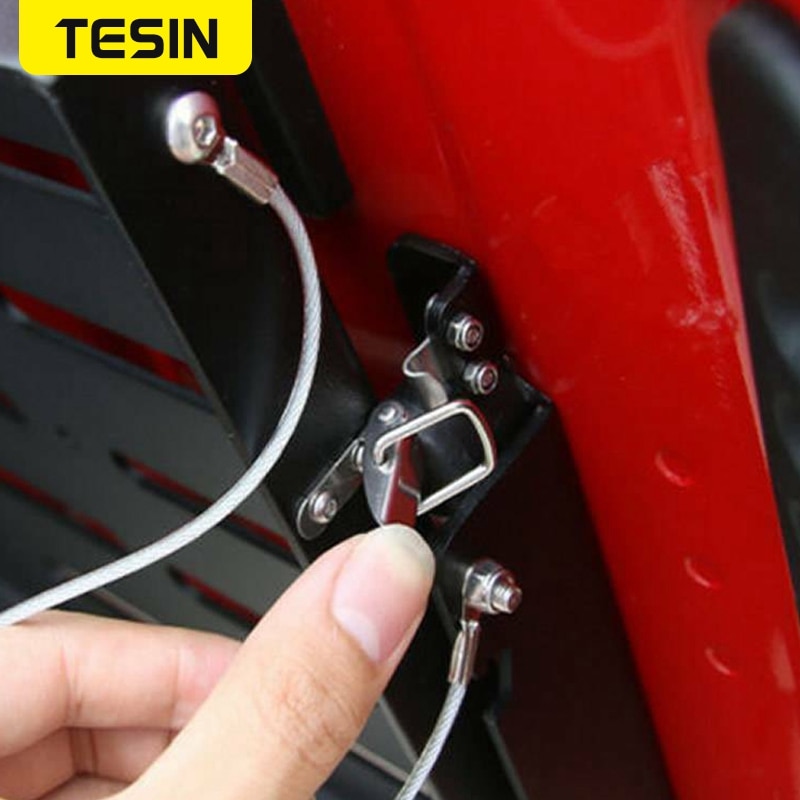 Tailgate Table For Jeep Wrangler 2007 JK Black Aluminum Alloy Foldable Multifunction Shelf Tail Gate Table Luggage Holder