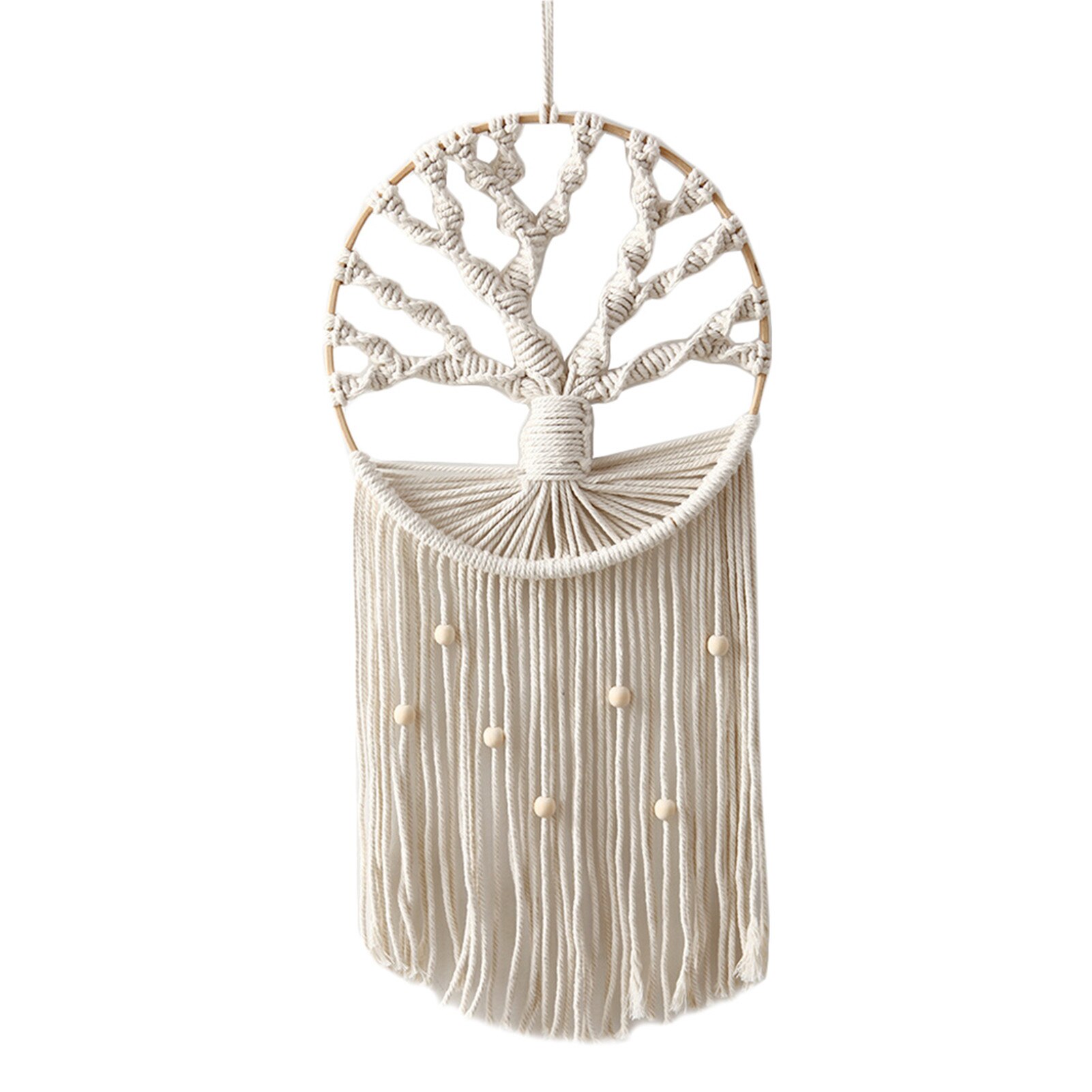 Bohemian wandtapijt macramé wandkleed dromenvanger wanddecoratie boho geweven gebreid wandtapijt huisdecoratie: Default Title