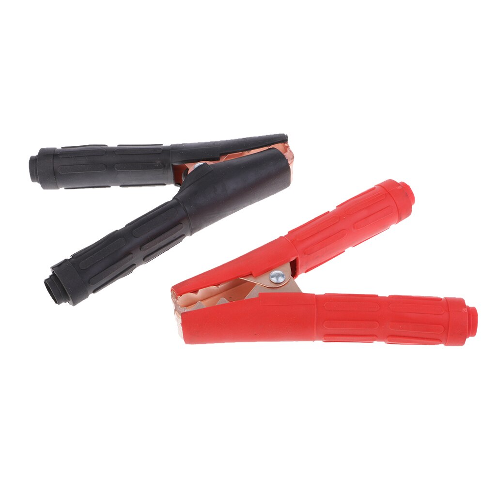 2X Metall Auto Batterie Clips Krokodil Alligator Prüfung Schellen 1000A 75mm verrotten &Ampere; Schwarz