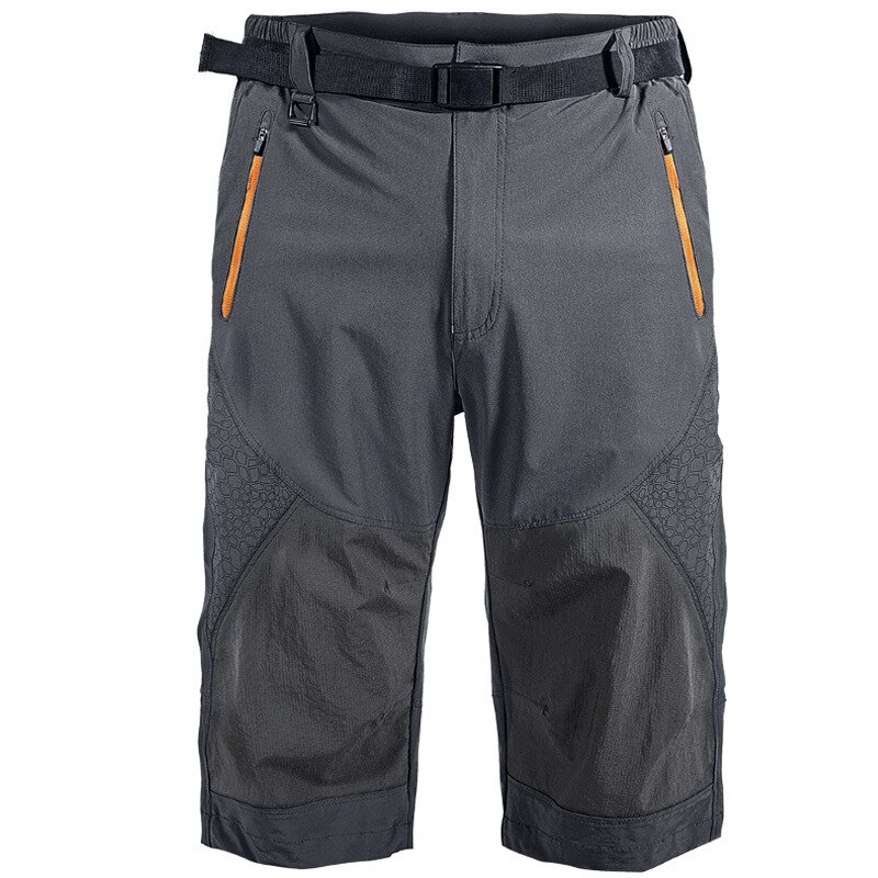 Plus size herre quick dry shorts sommer utendørs tynn pustende tur rideshorts løs rett strand sportsshorts us str.: Grå / Xl