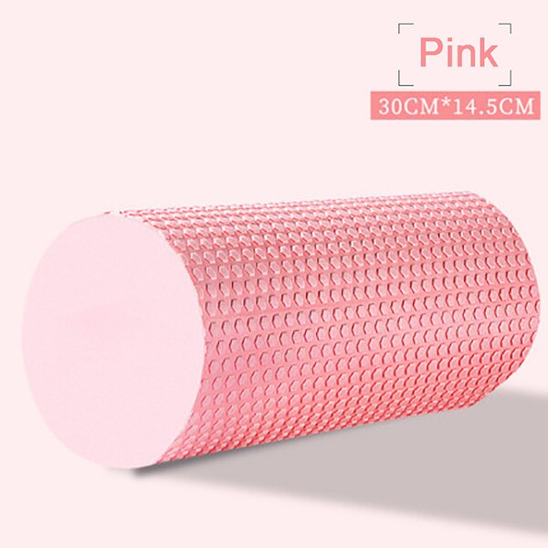 Yoga Pilates Yoga Block Pilates EVA Foam Roller Massage Roller Muscle Tissue Fitness Gym Yoga Pilates Workout Fitness Exercise: Pink30 x 14.5