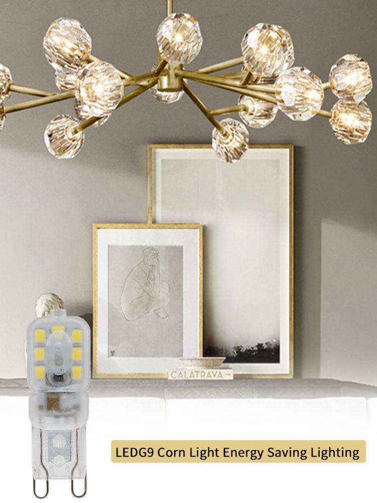 Bombilla alargada LED G9, iluminación de ahorro de energía, Bombilla decorativa de 220V, lámpara LED G9, Bombilla Led tipo mazorca regulable