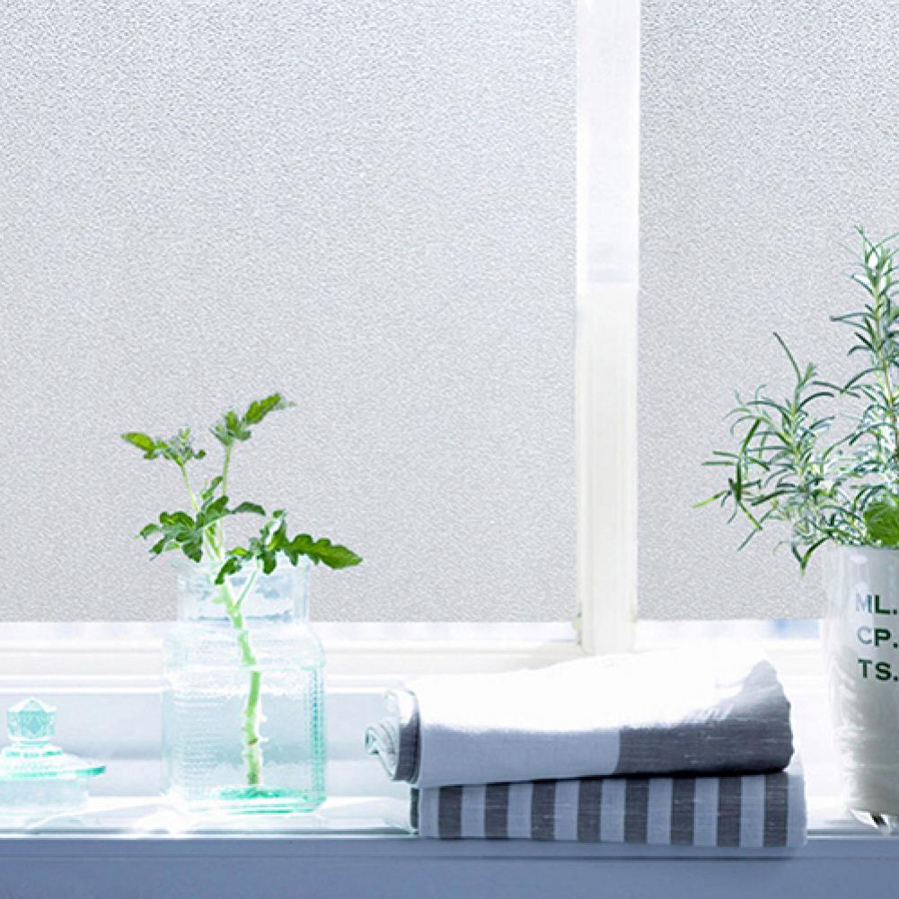 Multiple Sizes Frosted Glass Film Window Stickers Waterproof Self Adhesive Frosted Vinyl Glass Stickers Home Bedroom Bathroom