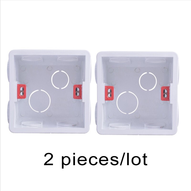 86*86mm Cassette Universal White Wall Mounting Box for Wall Switch and Plastic Enclosure Socket Back Box Outlet 86mm: mounting box 2