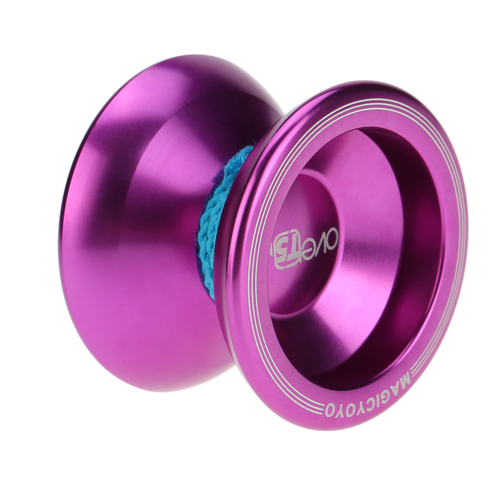 Professionale Magic Yoyo T5 Overlord Lega di alluminio Metallo Yoyo 8 sfere KK Cuscinetto con corda per bambini Ragazzi Giocattoli: Viola