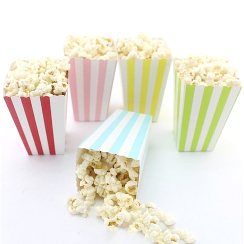 Paper box Snack Boxes Disposable Chicken DIY Popcorn Food Favour Party Supplies Candy 6pcs French Fries