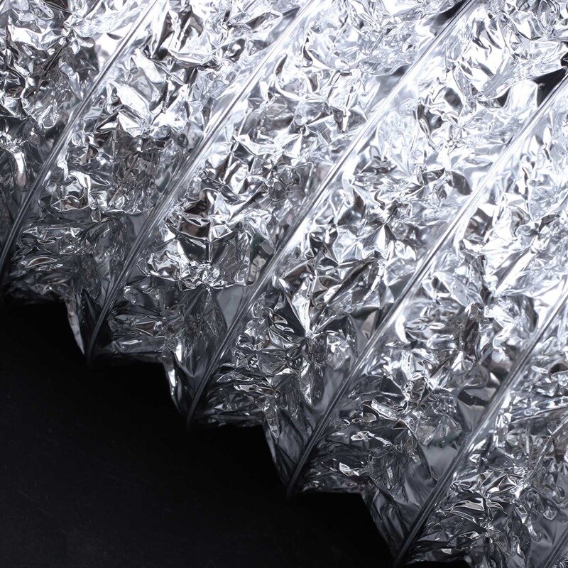 3 Meter Length 100Mm/4 Inch Fresh Air System Flexible Aluminum Exhaust Duct Pipe Air Ventilation Pipe Hose for Bathroom