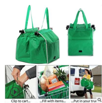 Bolsas gruesas de supermercado, carrito de compras respetuoso con el medio ambiente, plegable, reutilizable, portátil, para tienda de comestibles, 1 ud.