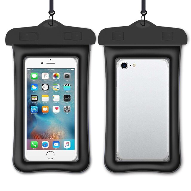 Schwimm Airbag Wasserdichte Schwimmen Tasche Telefon fallen Für iphone 13 12 Profi Max Samsung Xiaomi Redmi Hinweis 10 9 Profi huawei P30 P20 Abdeckung Fall Startseite: Schwarz