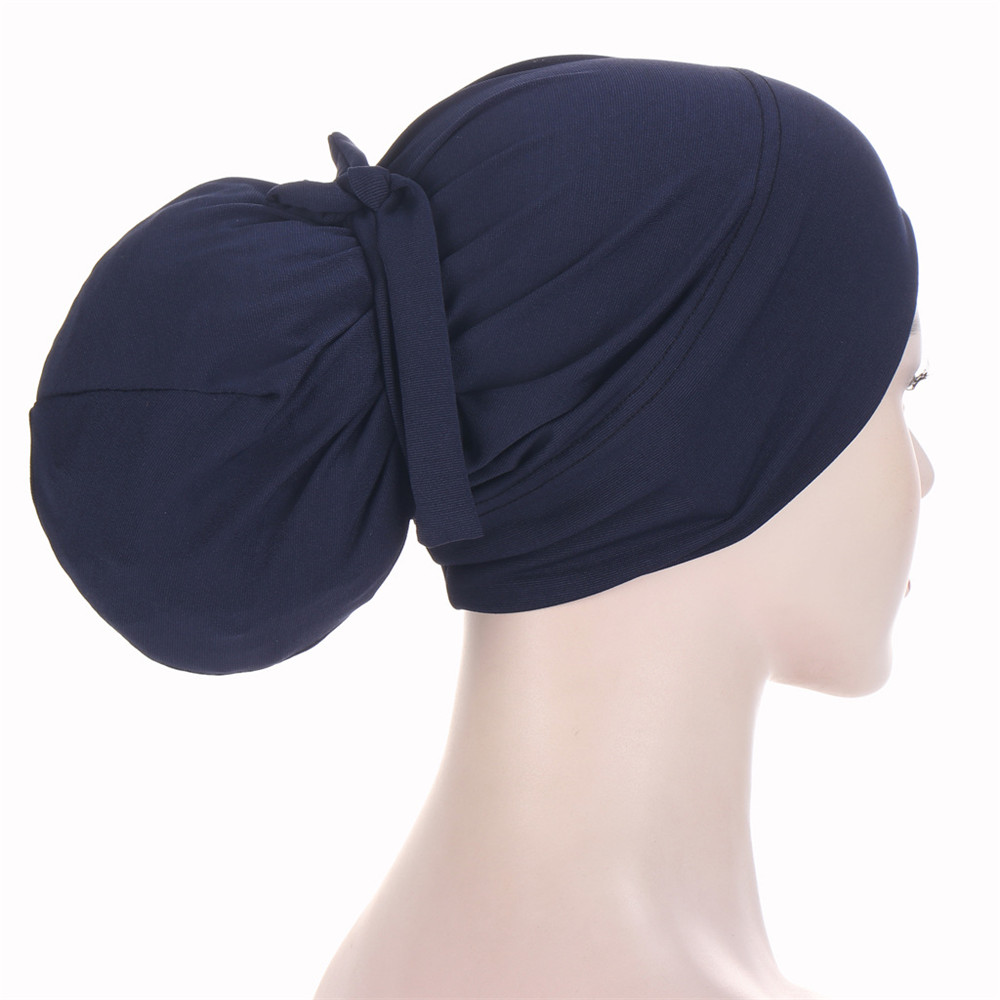 Hijab musulman, căciuli pentru femei, bonetă cu nod, turban, pălărie pentru căderea părului, bandane pentru chimioterapie, eșarfă pentru cap islamică, eșarfă pentru cap, eșarfă pentru cap: Ghimbir deschis