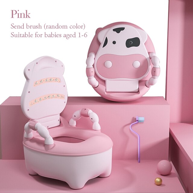 Siège de formation pour garçons et filles, Pot pour enfants, chaise de Pot ergonomique, toilettes confortables, brosse de nettoyage gratuite: Upgrade Pink