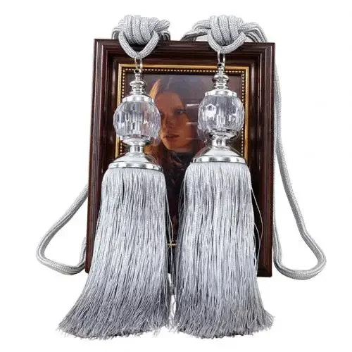 1Pc Tassel Hanging Pendant Decorative Curtains Accessories Key Tassels For Curtain Tieback DIY Craft Tassel Fringe: Dark Khaki