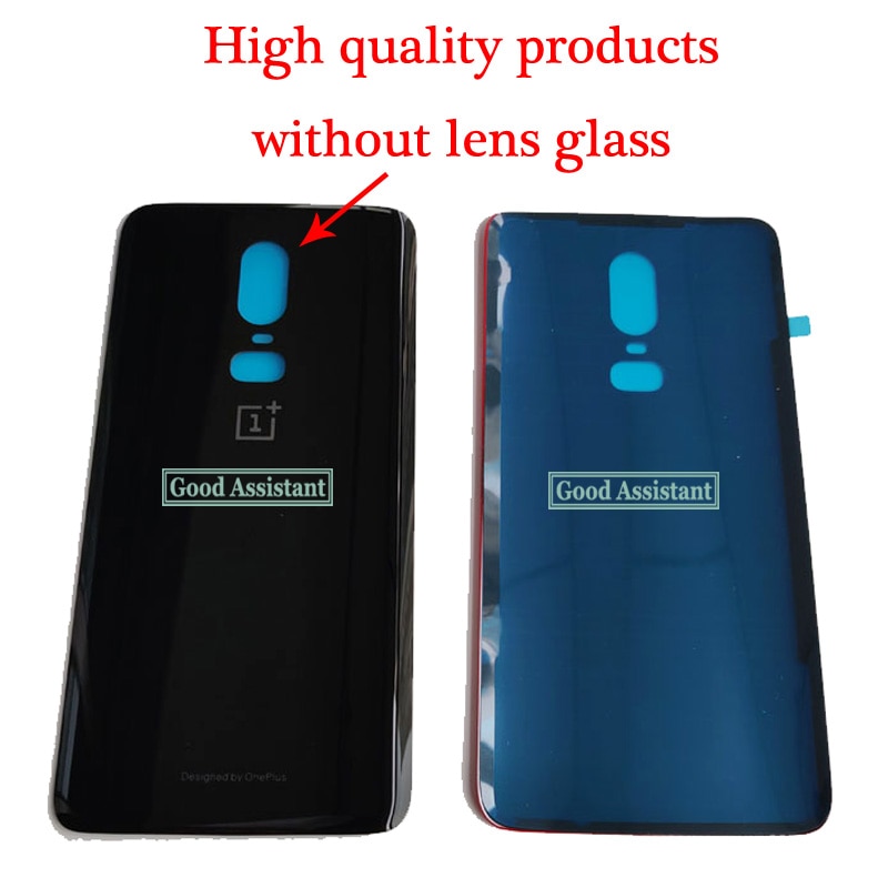 Originele 6.3 inch Zwart/Wit/Rood Voor OnePlus Een Plus 6 A6000 A6003 Back Battery Cover Deur Behuizing case Achter Glas onderdelen