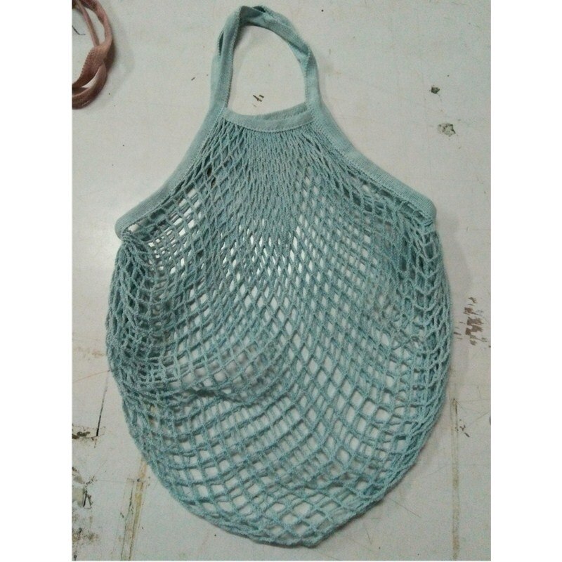 neueste Stil Notizbuch Schlüsselband Einkaufen Lagerung Tasche Netto Hand Tasche Stoff Seil Ökologie Markt Tasche: Grau