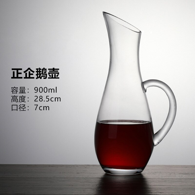 Décanteur fait main sans plomb cristal verre maison rouge vin aérateur vin verre décanteur bouteille vin bouteille verseur barre outil: 5
