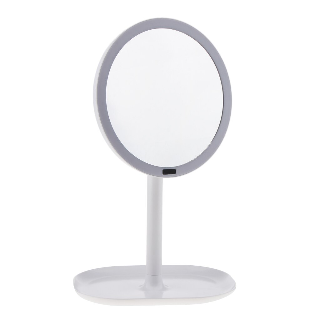 30 LED Lighted Makeup Mirror Infrared Induction Vanity Mirror With Cosmetic Organizer Tray