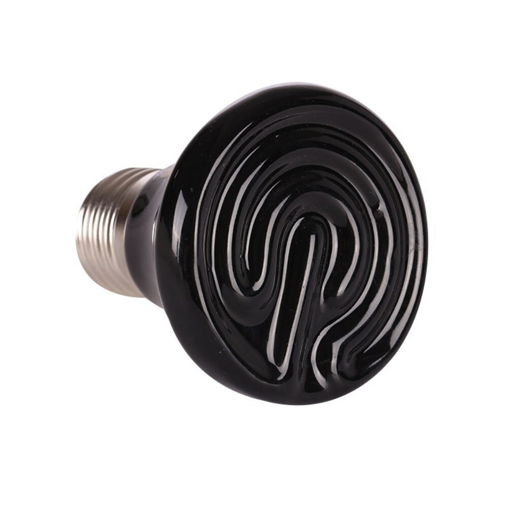Pet Heating lamp Black Infrared Ceramic Emitter Heat Light Bulb Pet Brooder Chickens Reptile Lamp 25W 50W 75W 100W 220-240V