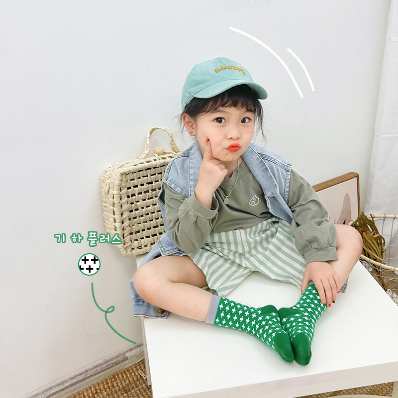 Frühling Herbst 6 Paare freundlicher Socken Koreanische Karikatur Kreuz Leopard drucken Baby Jungen Mädchen Baumwolle Sport Socken für 1-9Jahre freundlicher