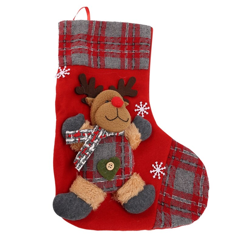 3Pcs Kerstsok Kerstman Candy Sok Bag Xmas Tree Opknoping Decor Tas Voor Kerst Woondecoratie