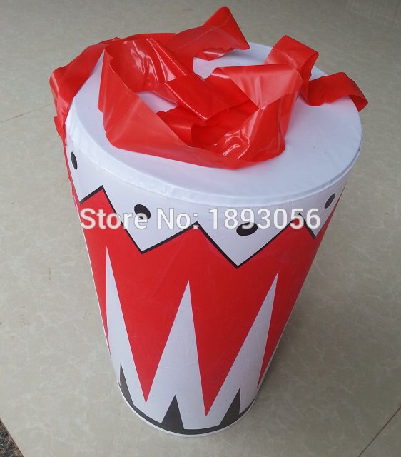 Inflable de juguete Tambor de juguete de Simulación instrumento tambor tambor de La Cintura Decoración Fuentes Del Partido de Evento Prop Cheerleading Fan Horns