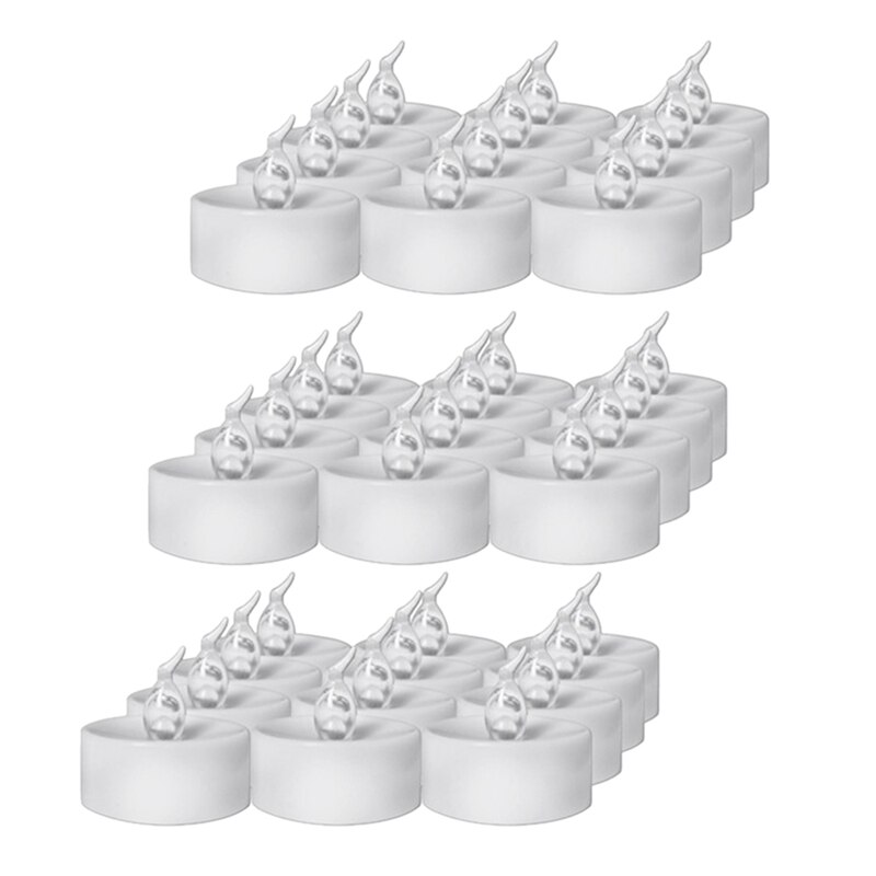 Tea Lights, 36 Pack Flameless LED Tea Light Candles Realistic Flickering Bulb Battery Operated Tea Lights(Warm Yellow): Default Title