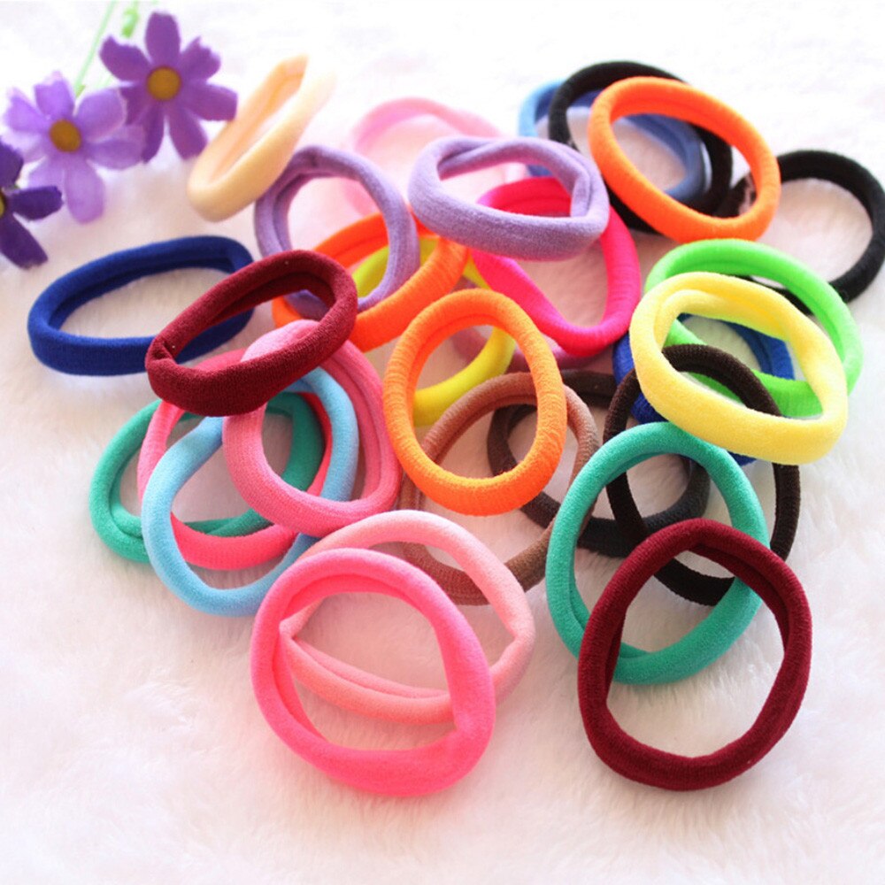 HAICAR 50 pcs laagste prijs Meisje Elastische Hair Ties Band Rope Paardenstaart Armband #4.9