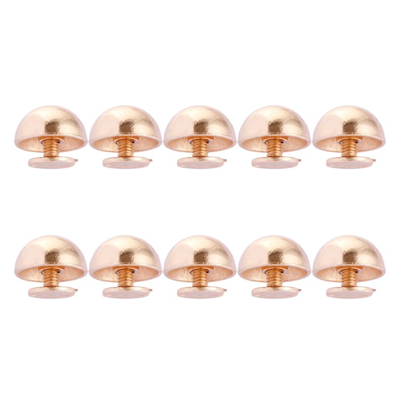 10 Set/zak 10/12Mm Schroef Terug Klinknagels Studs Metalen Emmer Vorm Nail Stud Voor Leather Craft Knop Bagage craft Kleding/Tas/Schoenen: B-gold / 10mm