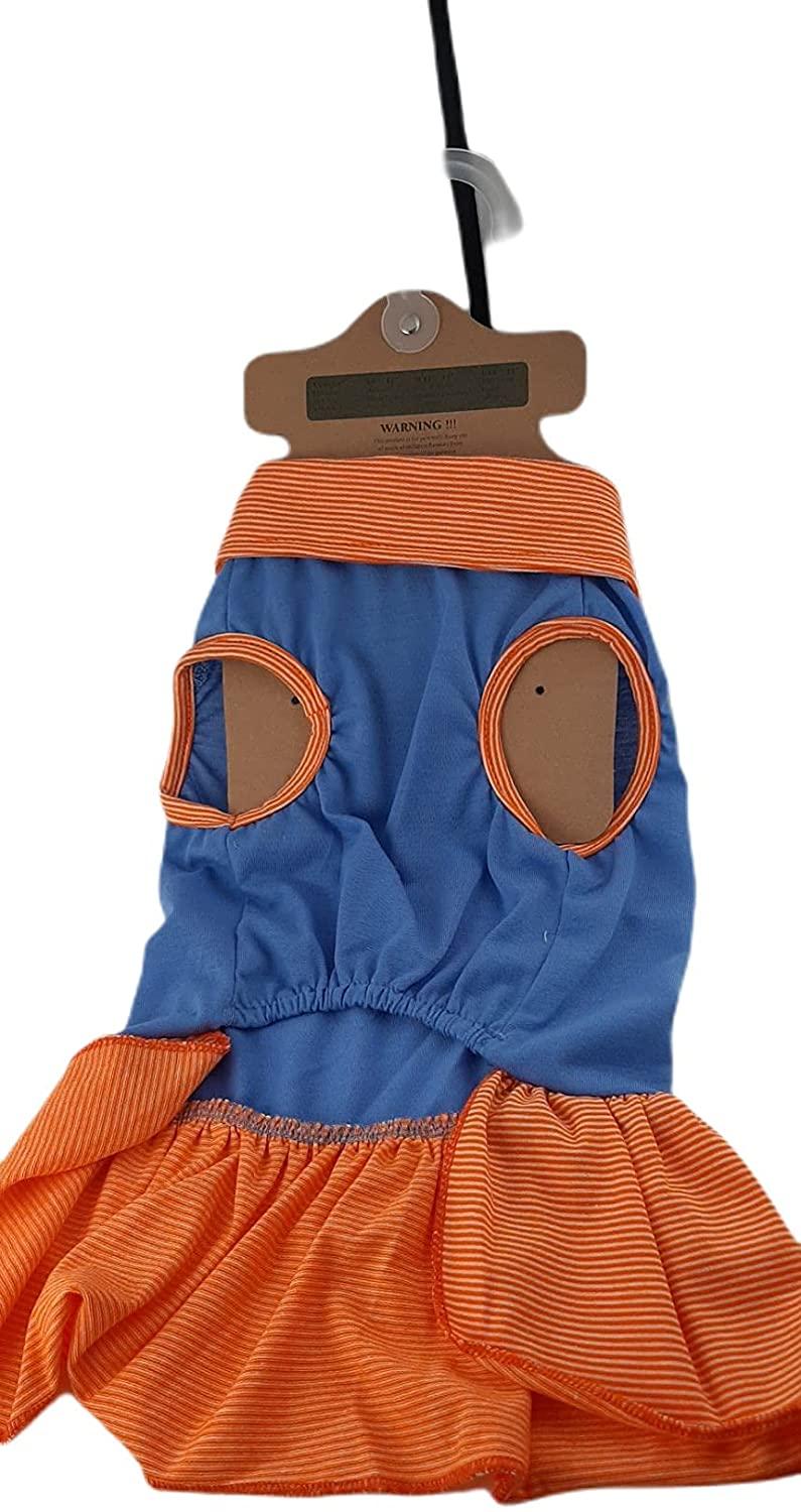 Petstar YJ91747 Verstoorde Hond Jurk-Orange En Blauw-35 Cm, Hond Kostuums, Hond Kleding, kleine Hond Kleding