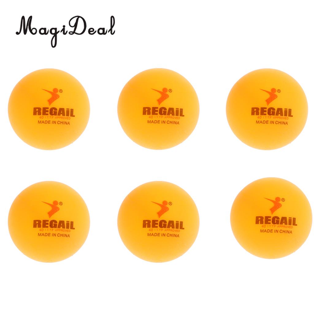 MagiDeal pakiet 6 świst P ong piłeczki robić tenisa stołowego piwo P ong kulki: żółty 