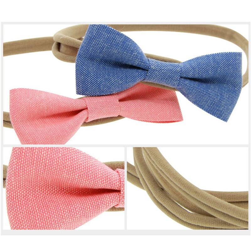 4 pçs/set Ribbon Bow Elastic Headbands Elastic Hairbands Infantil Faixa Do Cabelo Do Bebê Para Os Bebés Crianças Acessórios Para o Cabelo Cocar