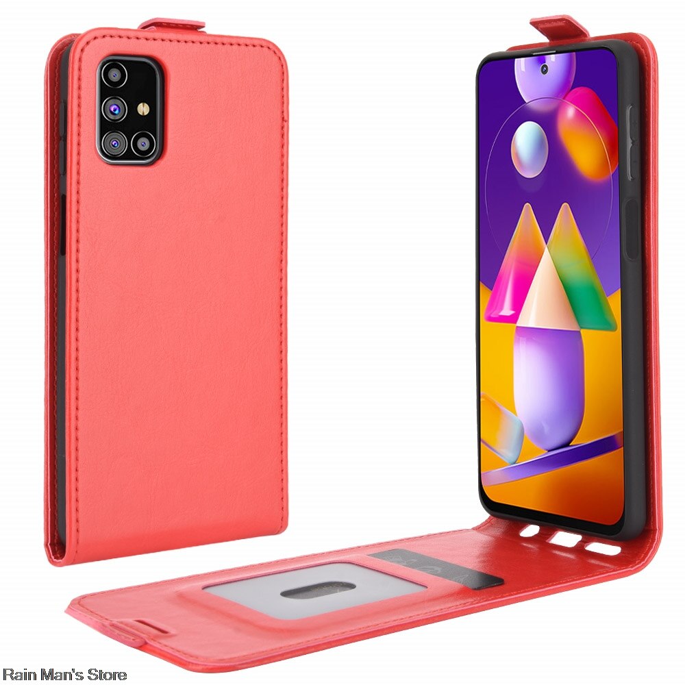 fallen für Samsung M31s clamshell leder fallen Magnetische schnalle Halfter für Samsung Galaxis M31s Schutzhülle fallen Geschäft: verrotten / nur Fall