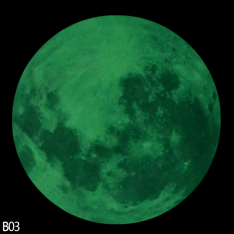 Fluorescerande väggklistermärken ljusabsorption självlysande månen glöd i mörkret romantiskt sovrum vardagsrum nattdekor kid favor: 30cm-b03