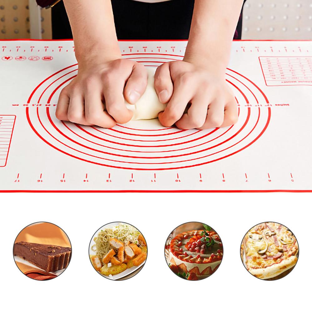 Siliconen Gebak Mat Extra Dikke Anti Stick Bakmat Non Stick Rollend Deeg Met Maten Non Slip Kneedmat Counter Mat Deeg Rollende Mat Ov