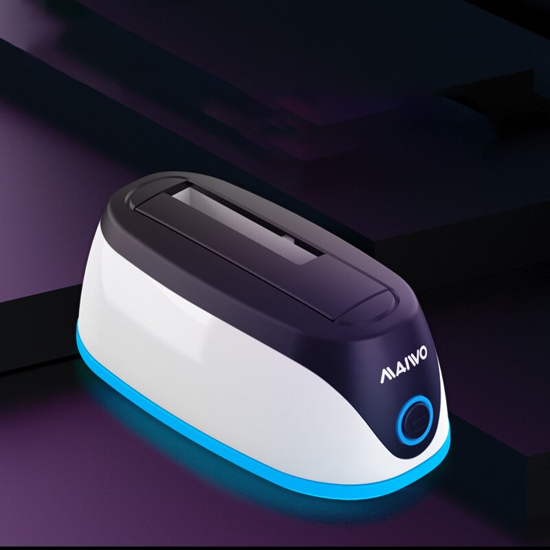 Station d'accueil MAIWO HDD SSD RGB USB3.0 à SATA 3.0 prise en charge de la Station d'accueil du disque dur pour Windows10 Mac OS prise américaine